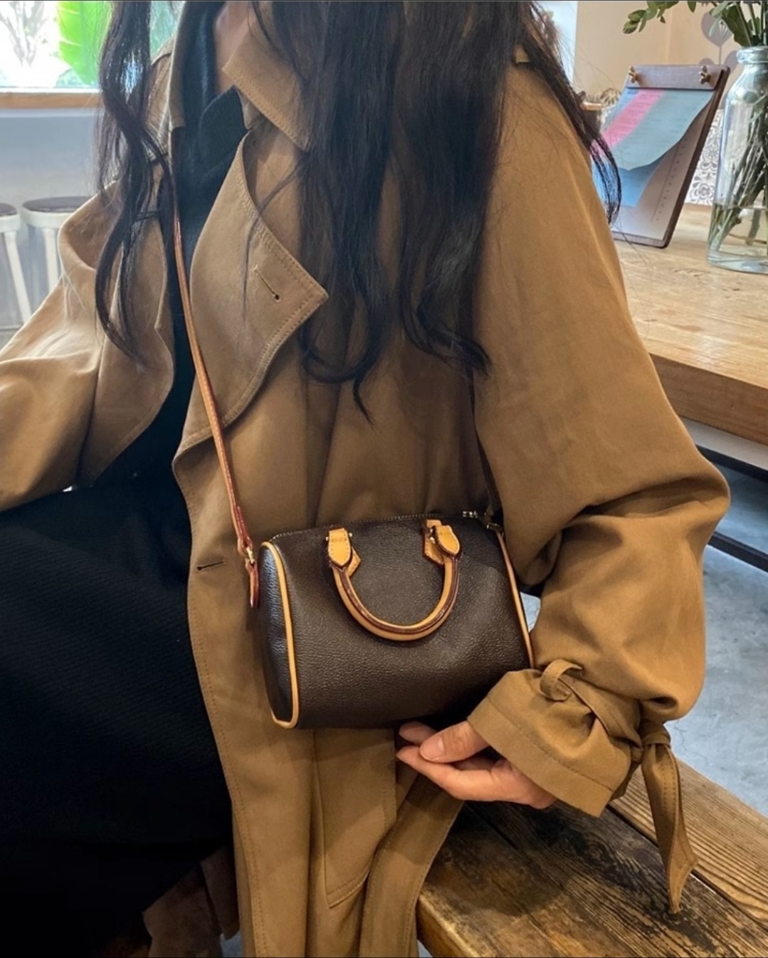 レザー調ジップアップショルダーバッグショルダーバッグ | 詳細画像11