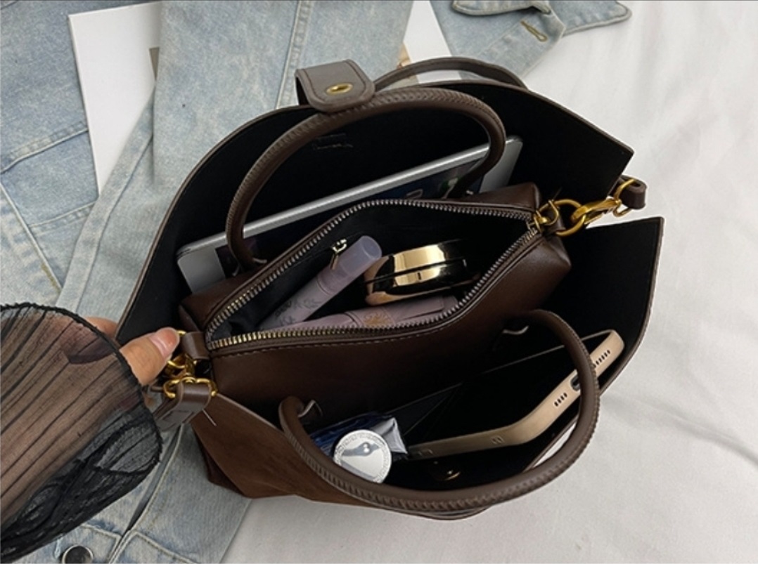 レザー調ジップアップショルダーバッグショルダーバッグ | 詳細画像13