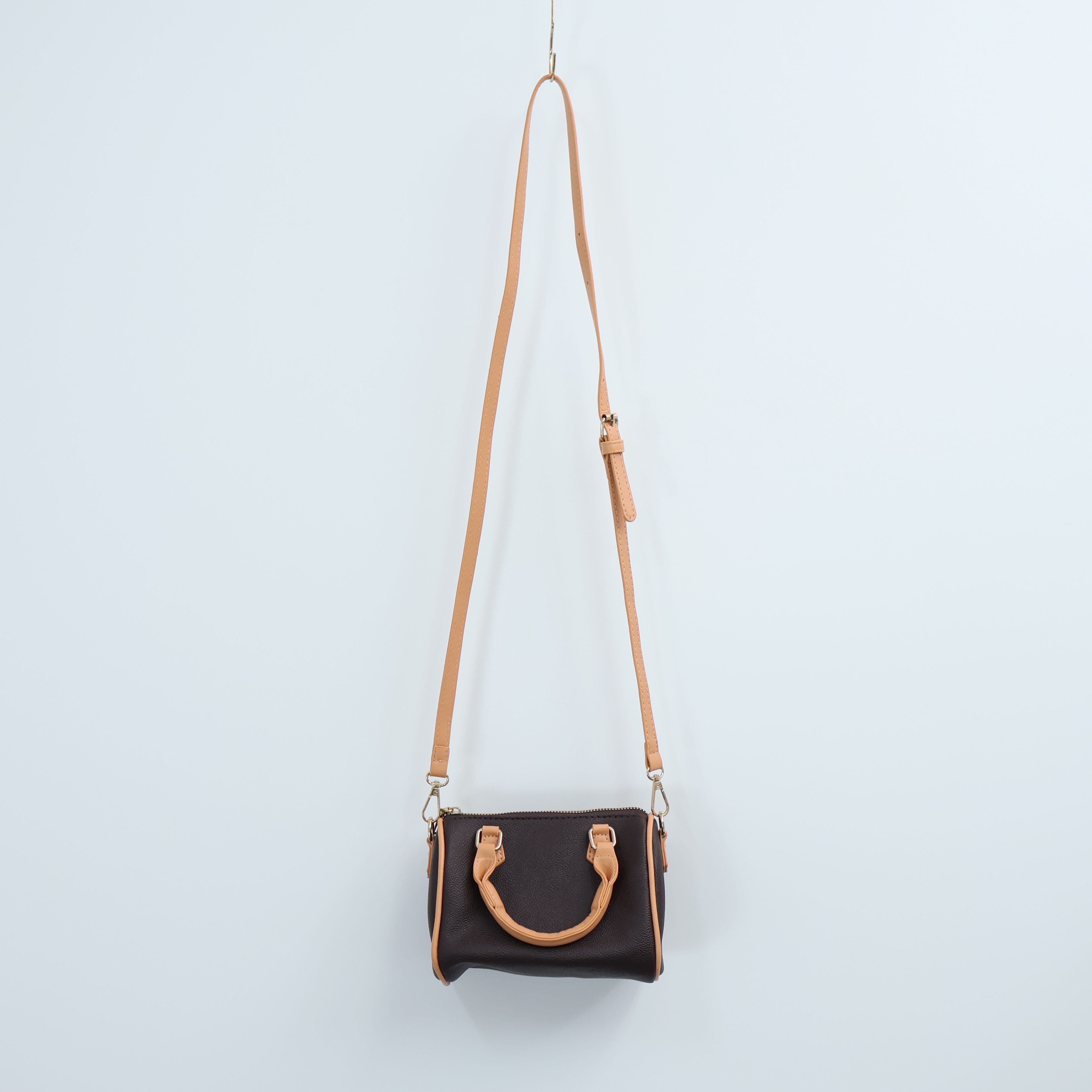 レザー調ジップアップショルダーバッグショルダーバッグ | 詳細画像17