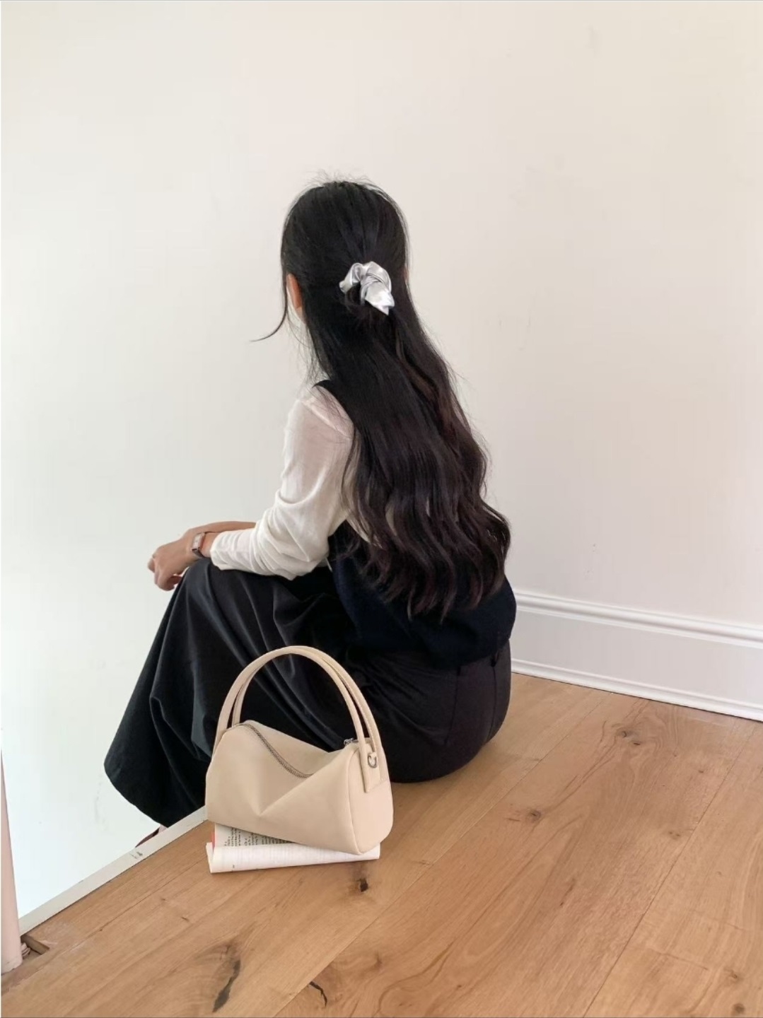 スエード調ジップアップショルダーバッグトートバッグ2WAYストラップ付 | 詳細画像2