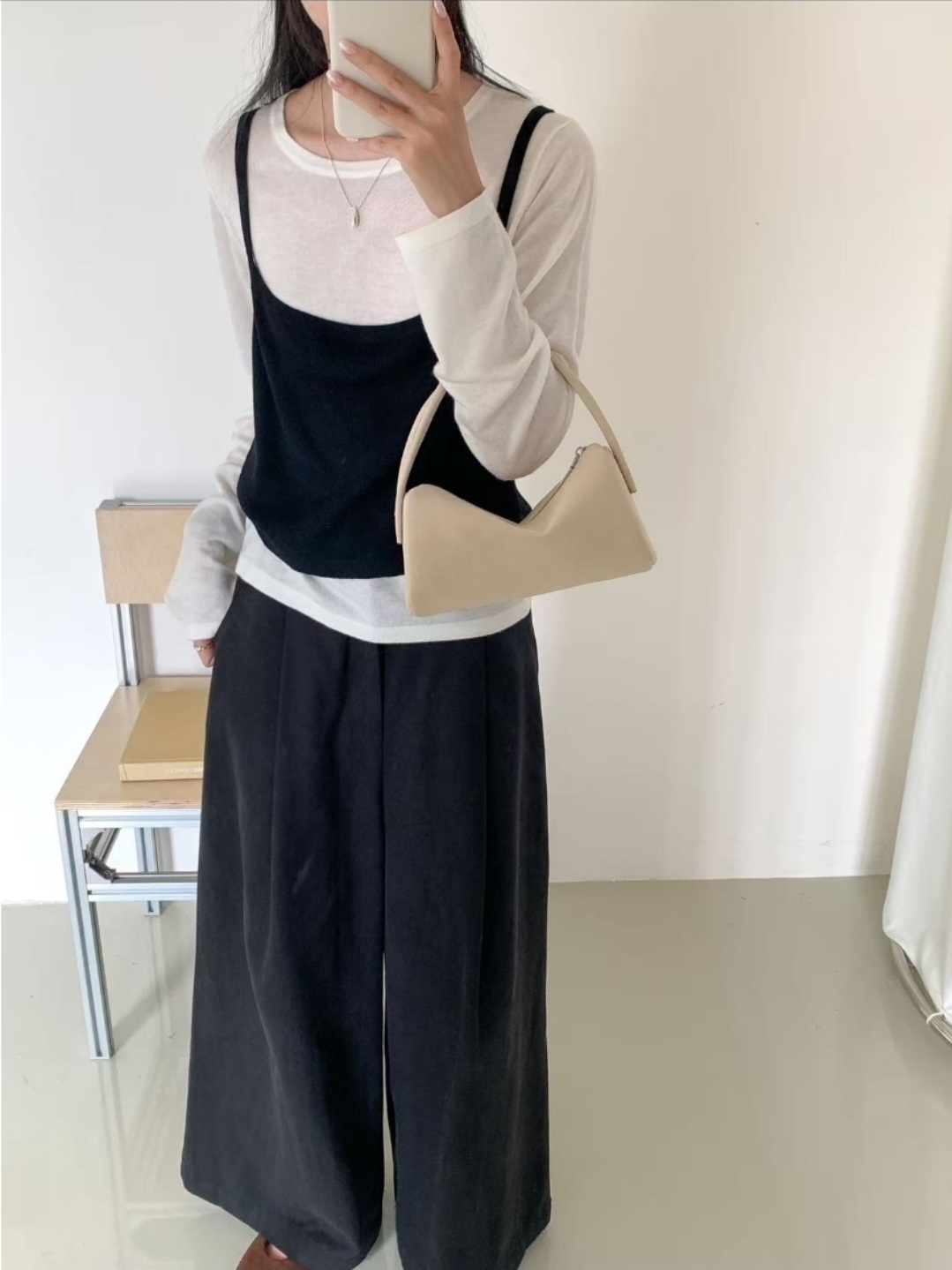 スエード調ジップアップショルダーバッグトートバッグ2WAYストラップ付 | 詳細画像14