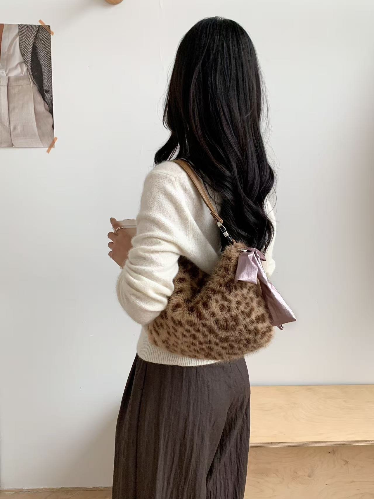 エコファージップアップレオパードトートバッグショルダーバッグキーリングセット | 詳細画像9