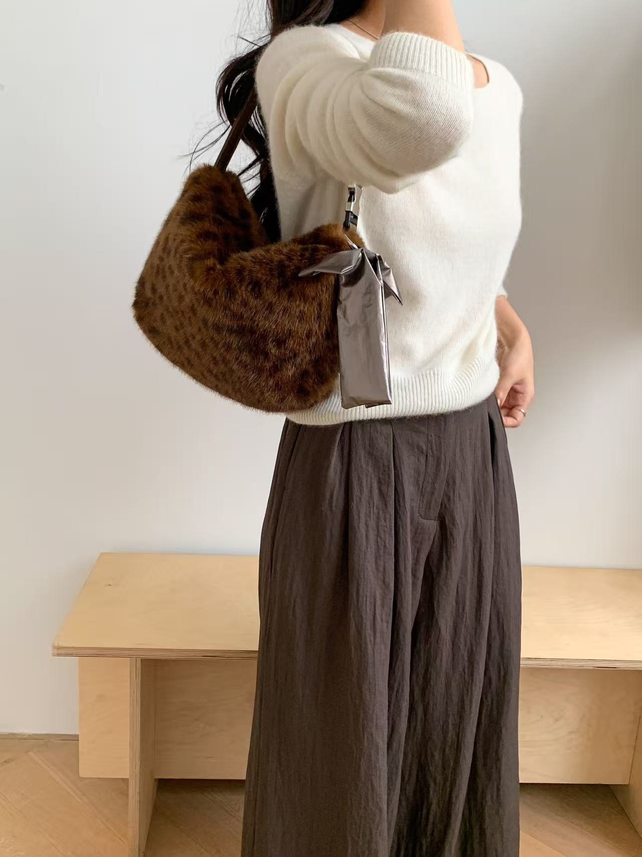 エコファージップアップレオパードトートバッグショルダーバッグキーリングセット | 詳細画像11