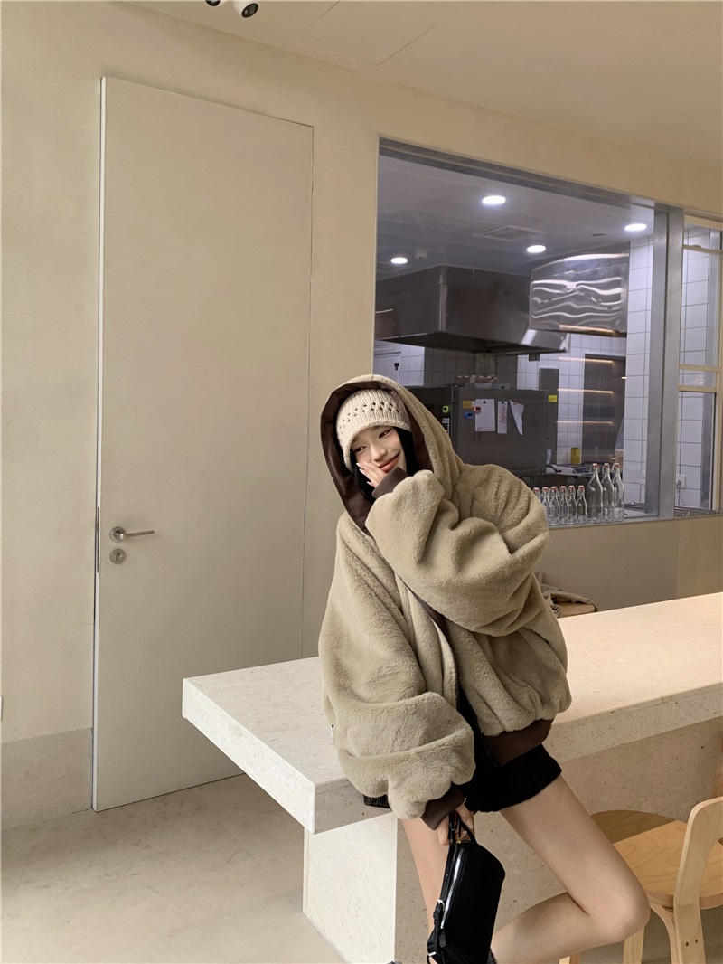 ジップアップフードオーバーサイズジャンパーリバーシブル | 詳細画像4