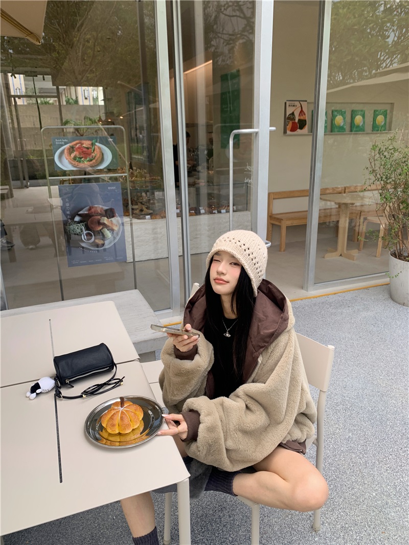 ジップアップフードオーバーサイズジャンパーリバーシブル | 詳細画像7