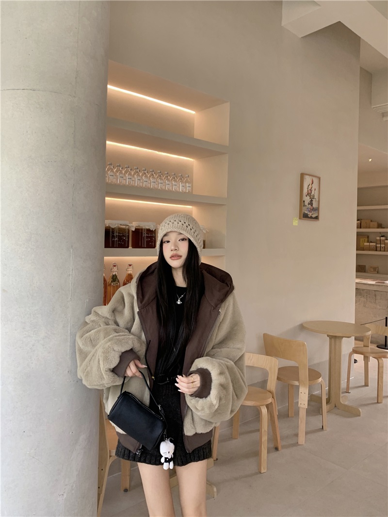 ジップアップフードオーバーサイズジャンパーリバーシブル | 詳細画像8