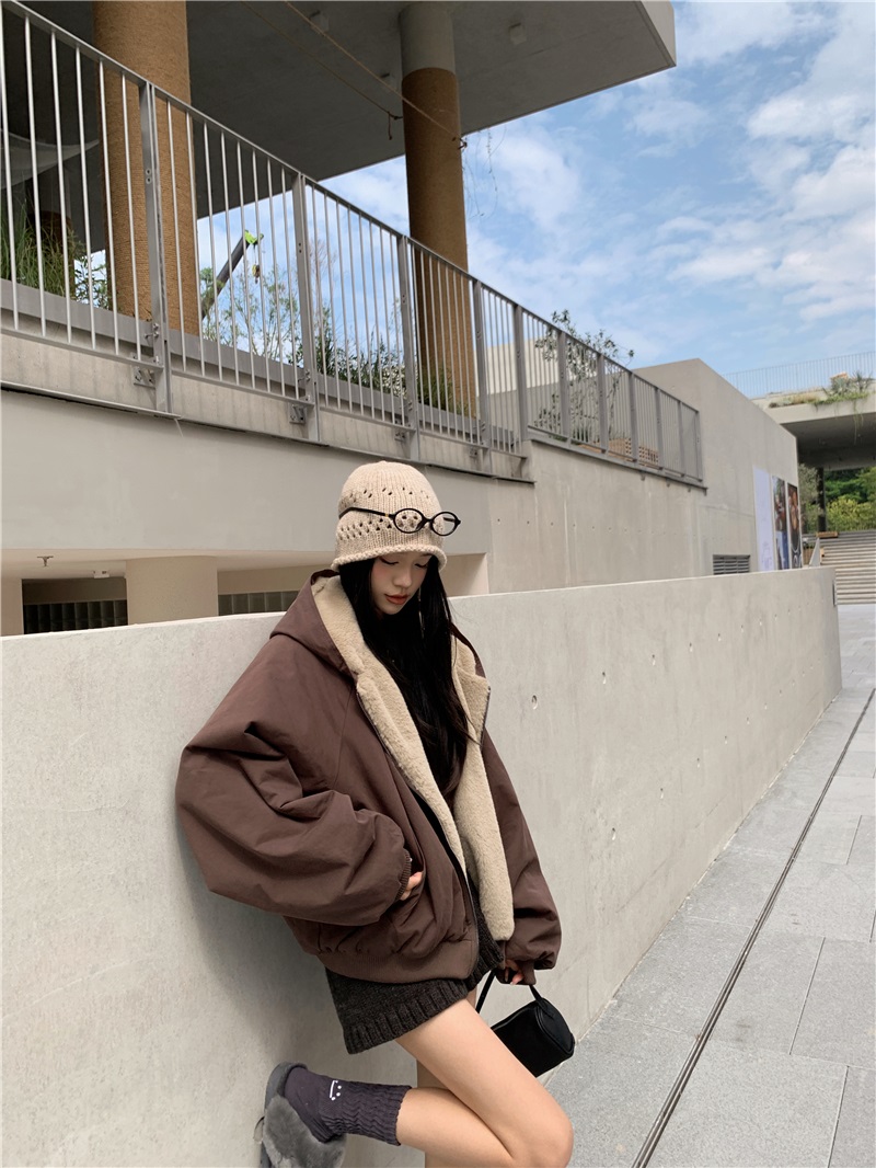 ジップアップフードオーバーサイズジャンパーリバーシブル | 詳細画像9