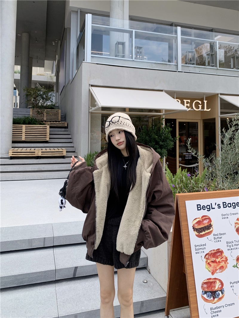 ジップアップフードオーバーサイズジャンパーリバーシブル | 詳細画像10