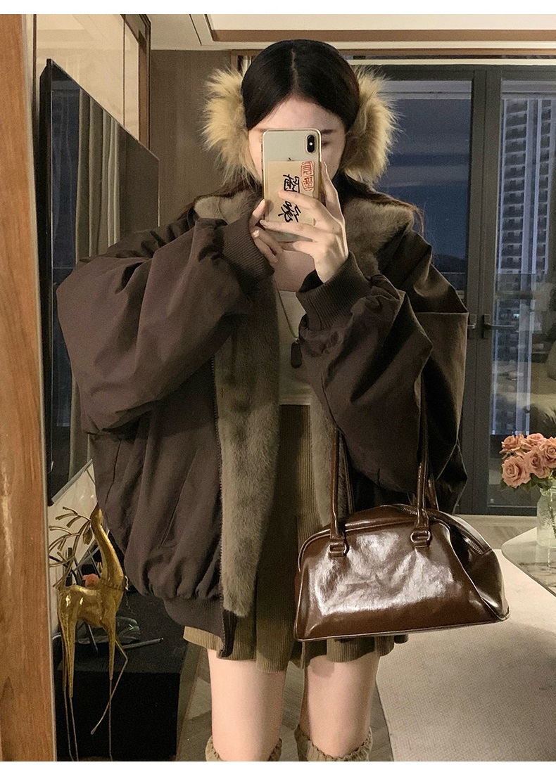 ジップアップフードオーバーサイズジャンパーリバーシブル | 詳細画像14