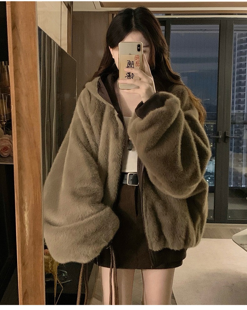 ジップアップフードオーバーサイズジャンパーリバーシブル | 詳細画像17