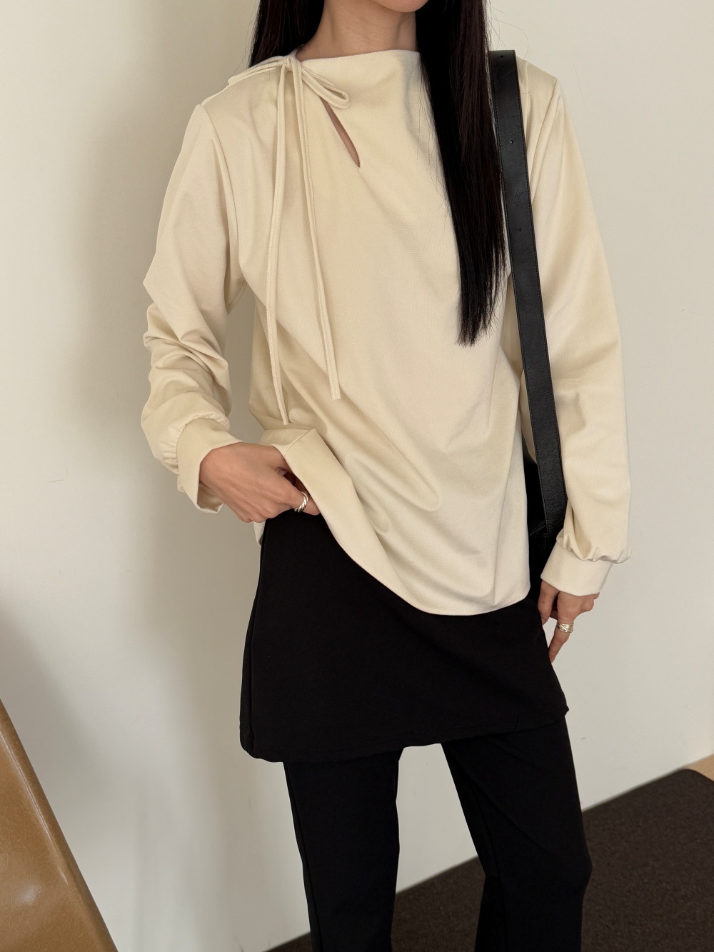 リボン長袖カラーブラウス | 詳細画像5