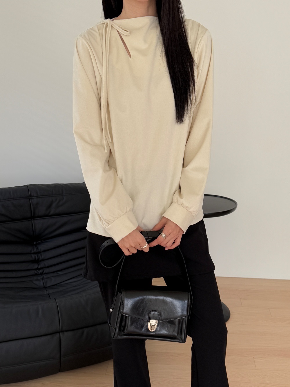 リボン長袖カラーブラウス | 詳細画像8