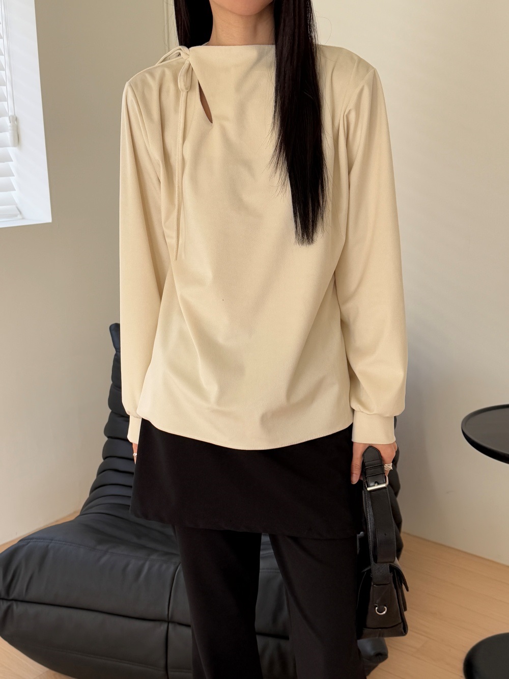 リボン長袖カラーブラウス | 詳細画像9