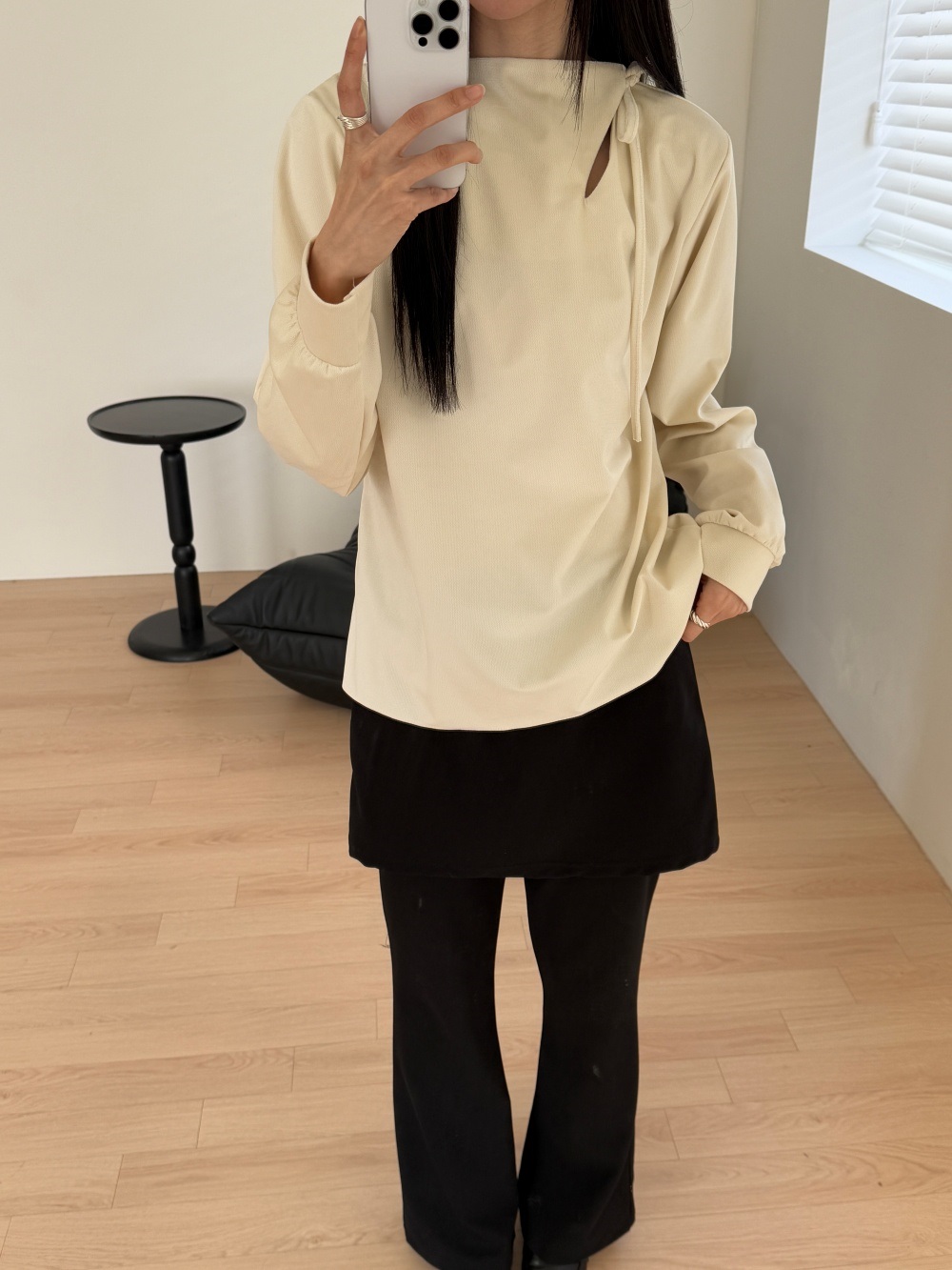 リボン長袖カラーブラウス | 詳細画像11