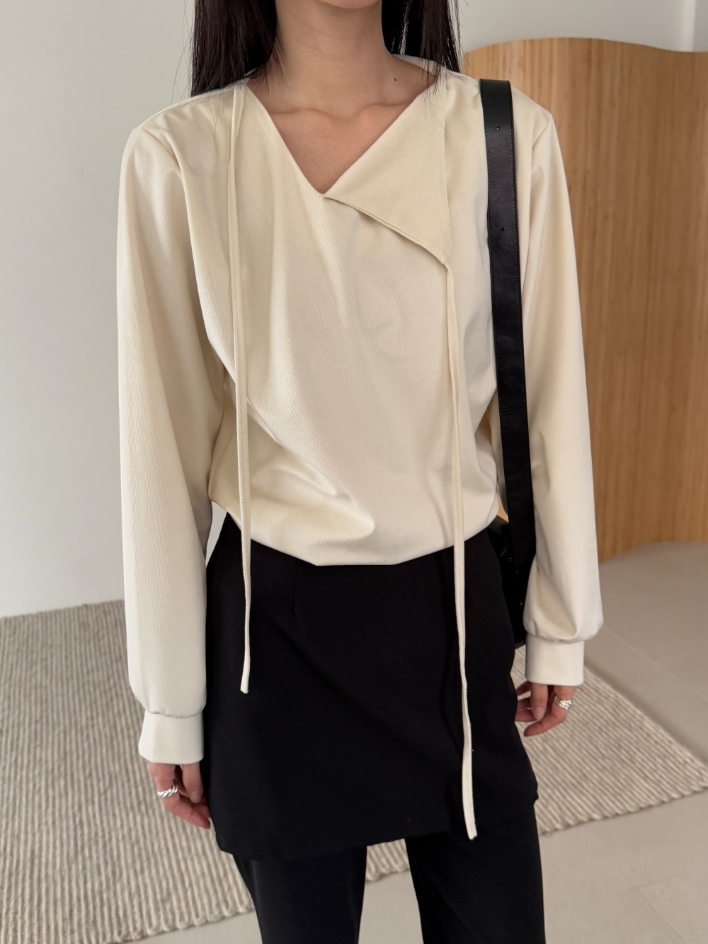 リボン長袖カラーブラウス | 詳細画像18