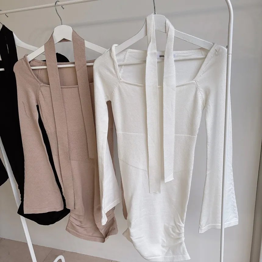 ニットシャーリングミニベルスリーブワンピースストラップ付 | mirangmirang | 詳細画像22