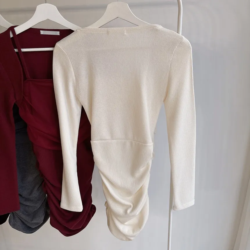 レイヤード風シャーリングミニワンピース | mirangmirang | 詳細画像24