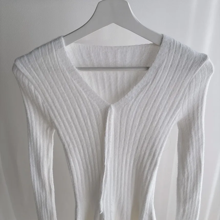 ニットフレアリボンVネックミニワンピース | mirangmirang | 詳細画像12