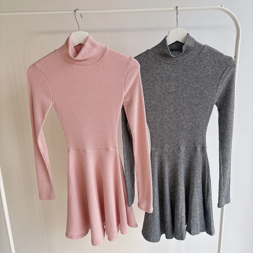 リブフレアタートルネックミニワンピース | mirangmirang | 詳細画像19