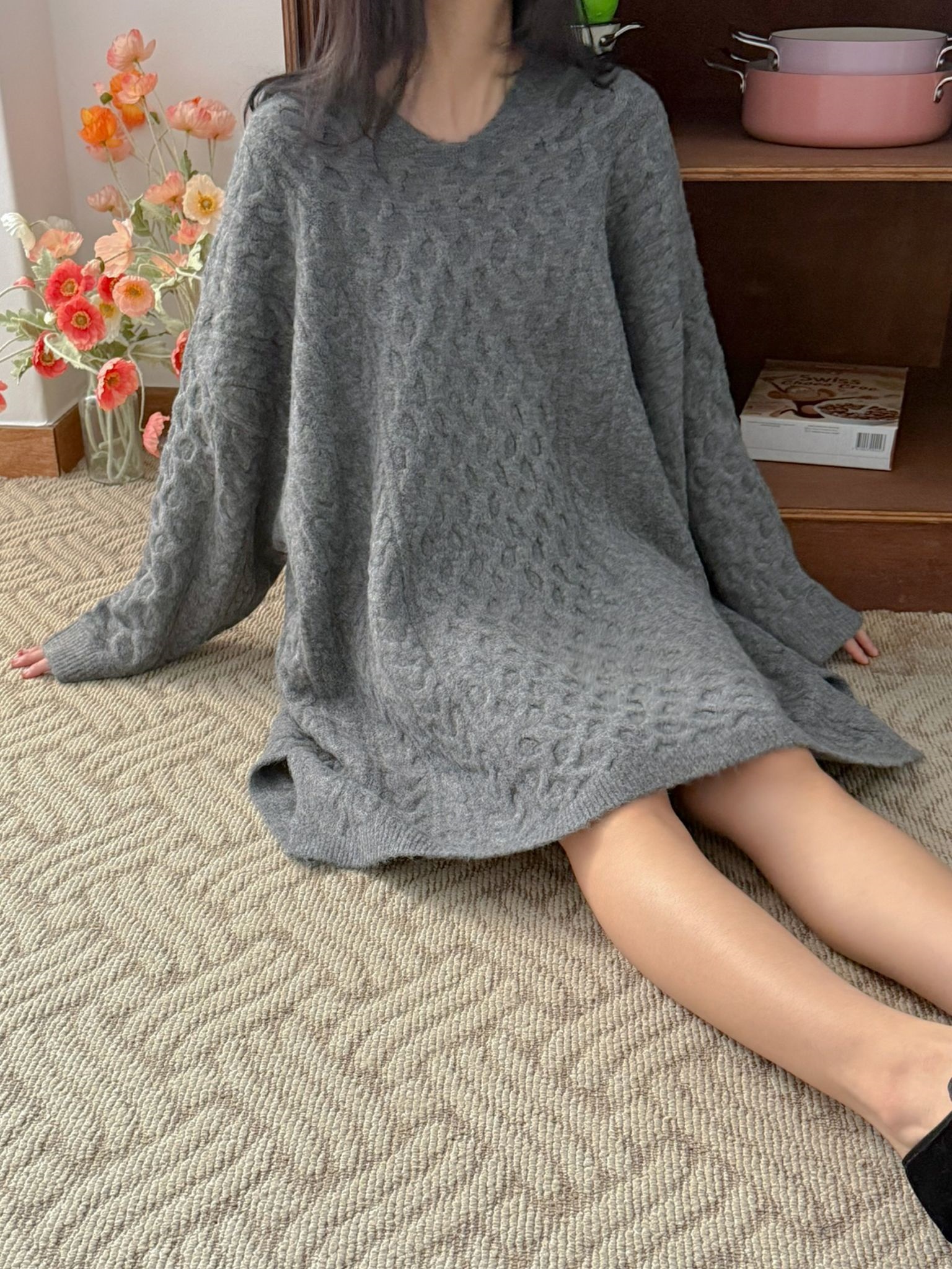 Vネックスリットミニケーブルワンピース | 詳細画像10