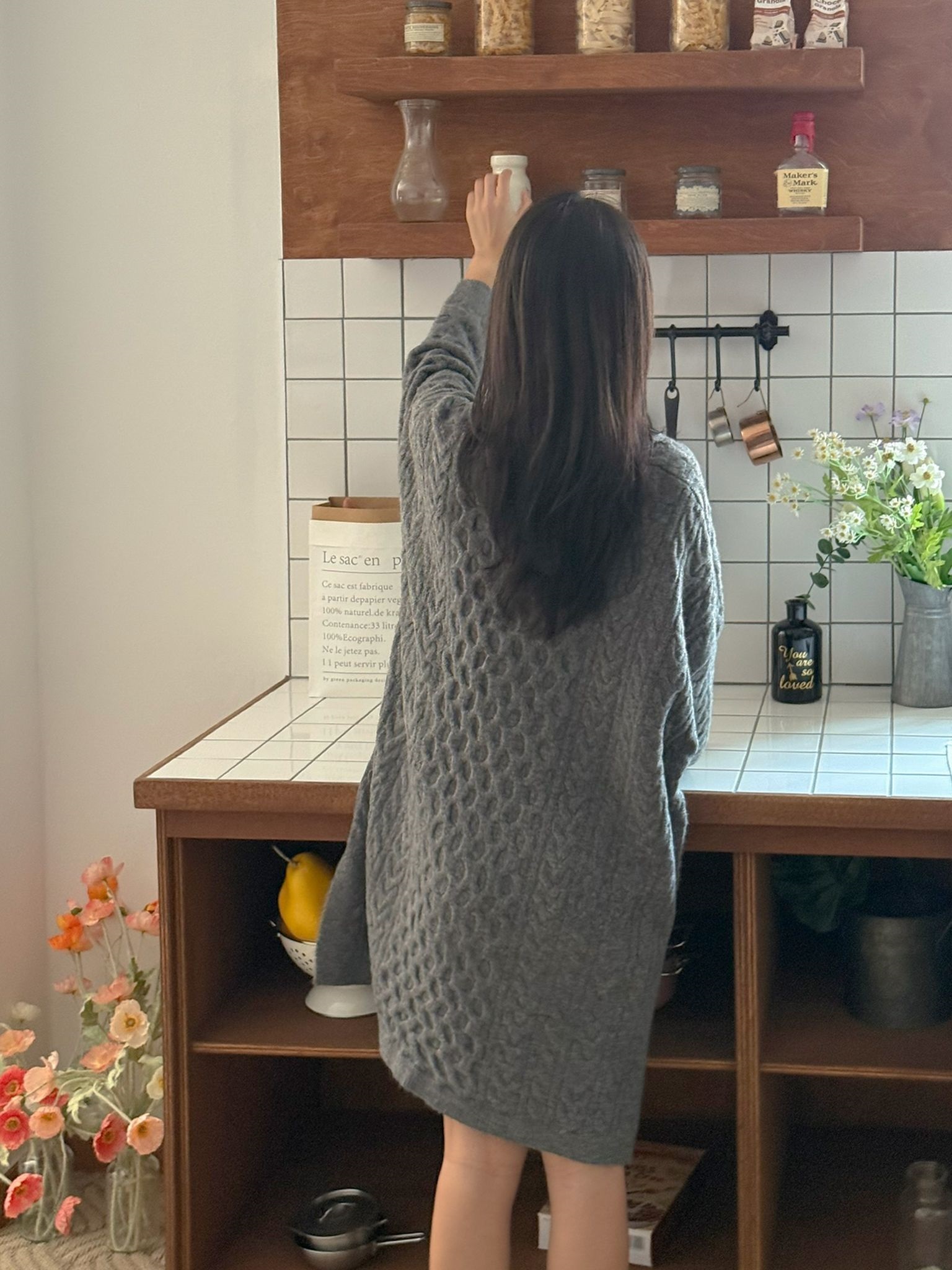 Vネックスリットミニケーブルワンピース | 詳細画像14