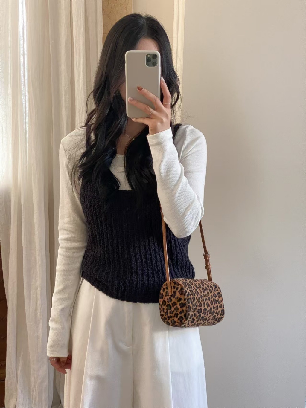 コーデュロイレオパードカラーショルダーバッグ | 詳細画像2