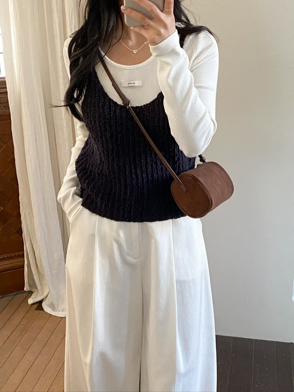 コーデュロイレオパードカラーショルダーバッグ | 詳細画像8