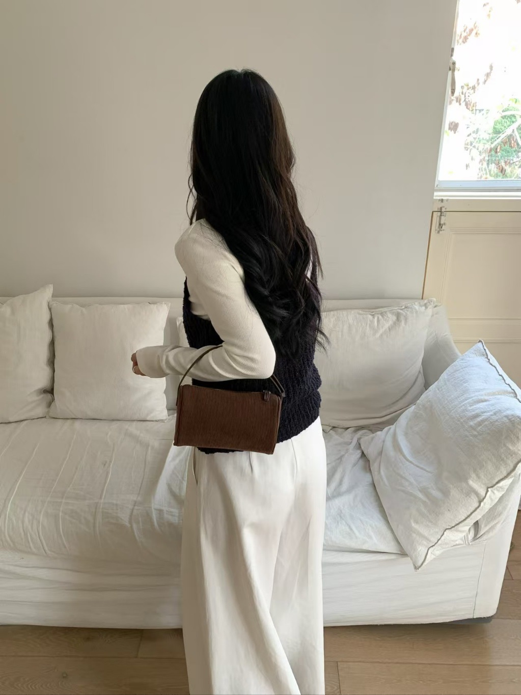 コーデュロイレオパードカラーショルダーバッグ | 詳細画像9