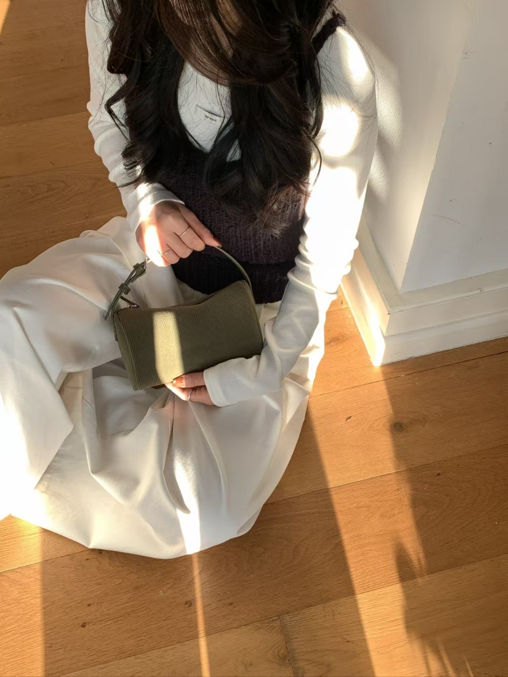 コーデュロイレオパードカラーショルダーバッグ | 詳細画像14