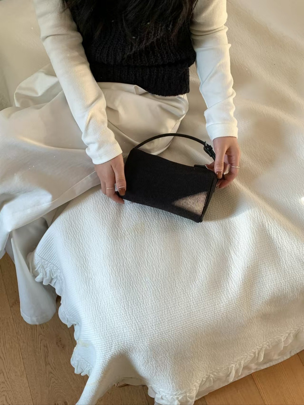 コーデュロイレオパードカラーショルダーバッグ | 詳細画像15