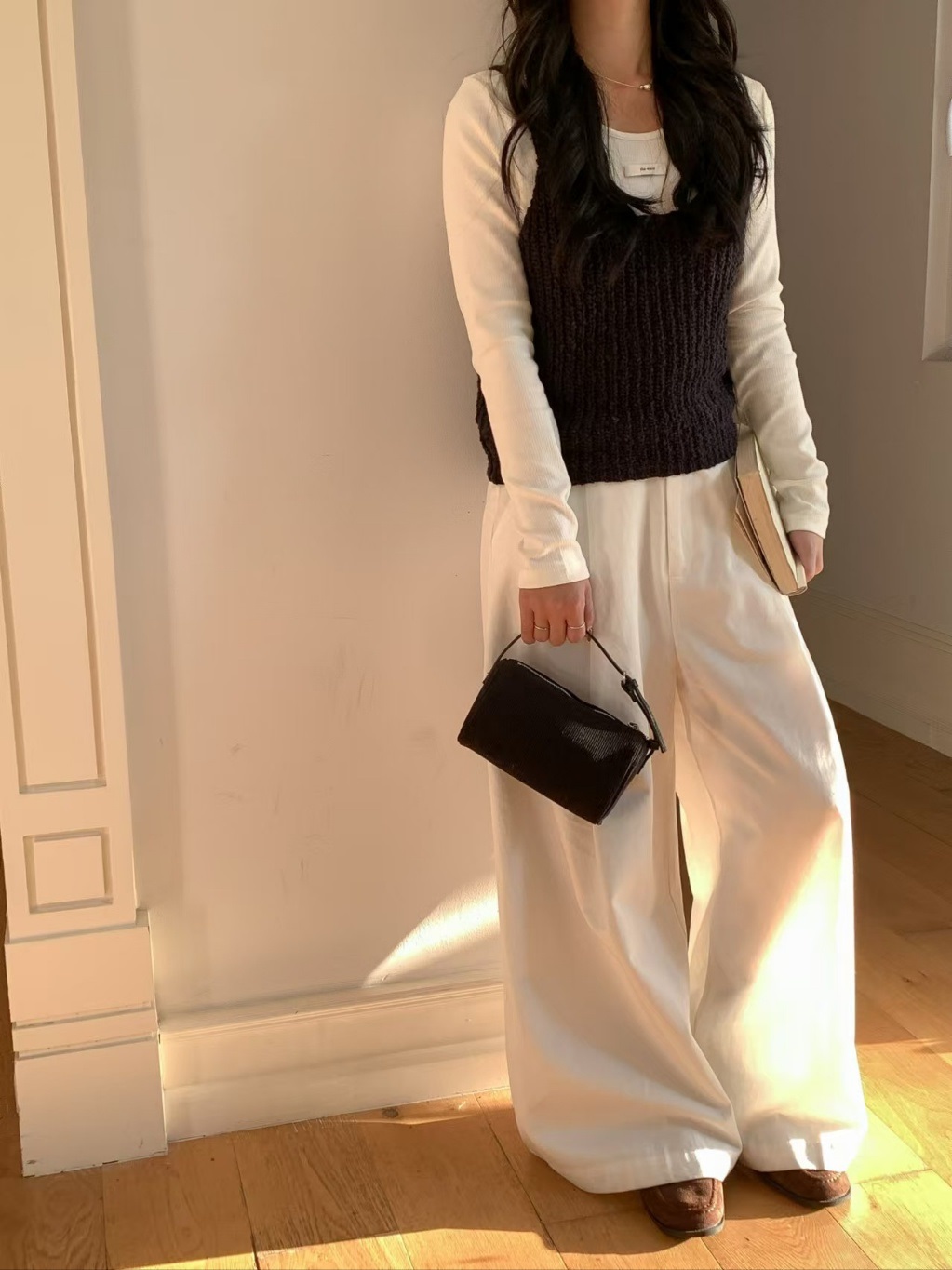 コーデュロイレオパードカラーショルダーバッグ | 詳細画像16