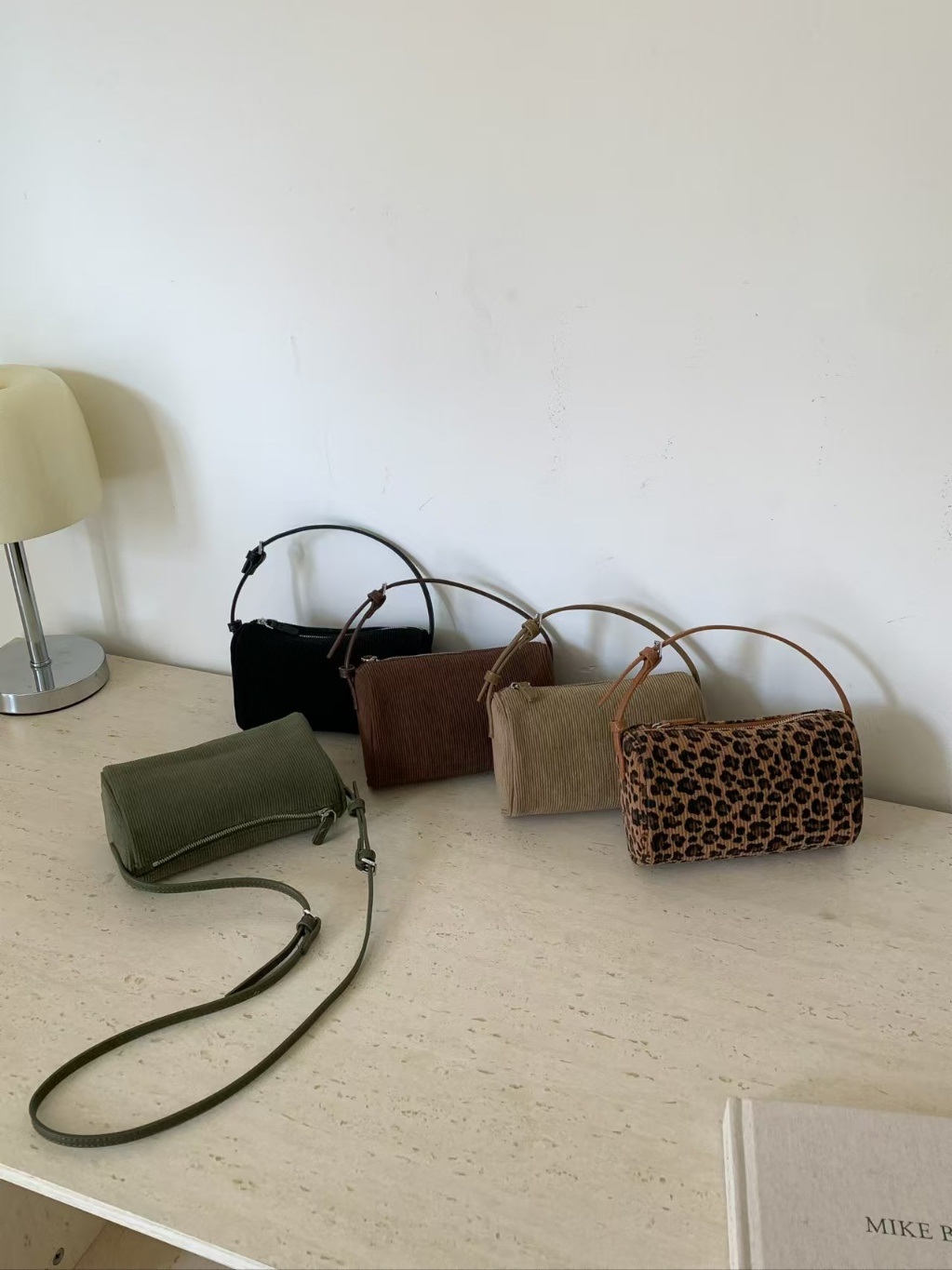 コーデュロイレオパードカラーショルダーバッグ | 詳細画像18