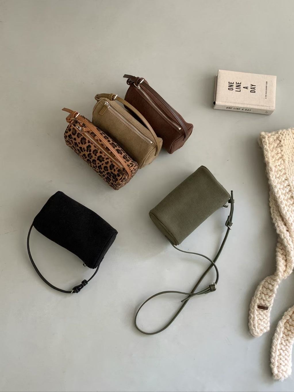 コーデュロイレオパードカラーショルダーバッグ | 詳細画像19