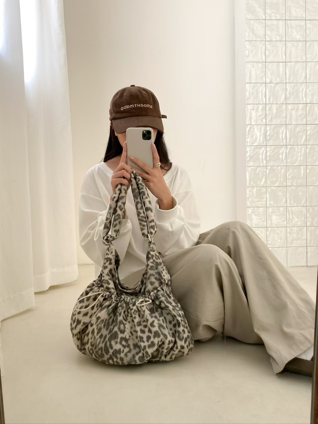 ドローコードレオパードカラーショルダーバッグ | 詳細画像6