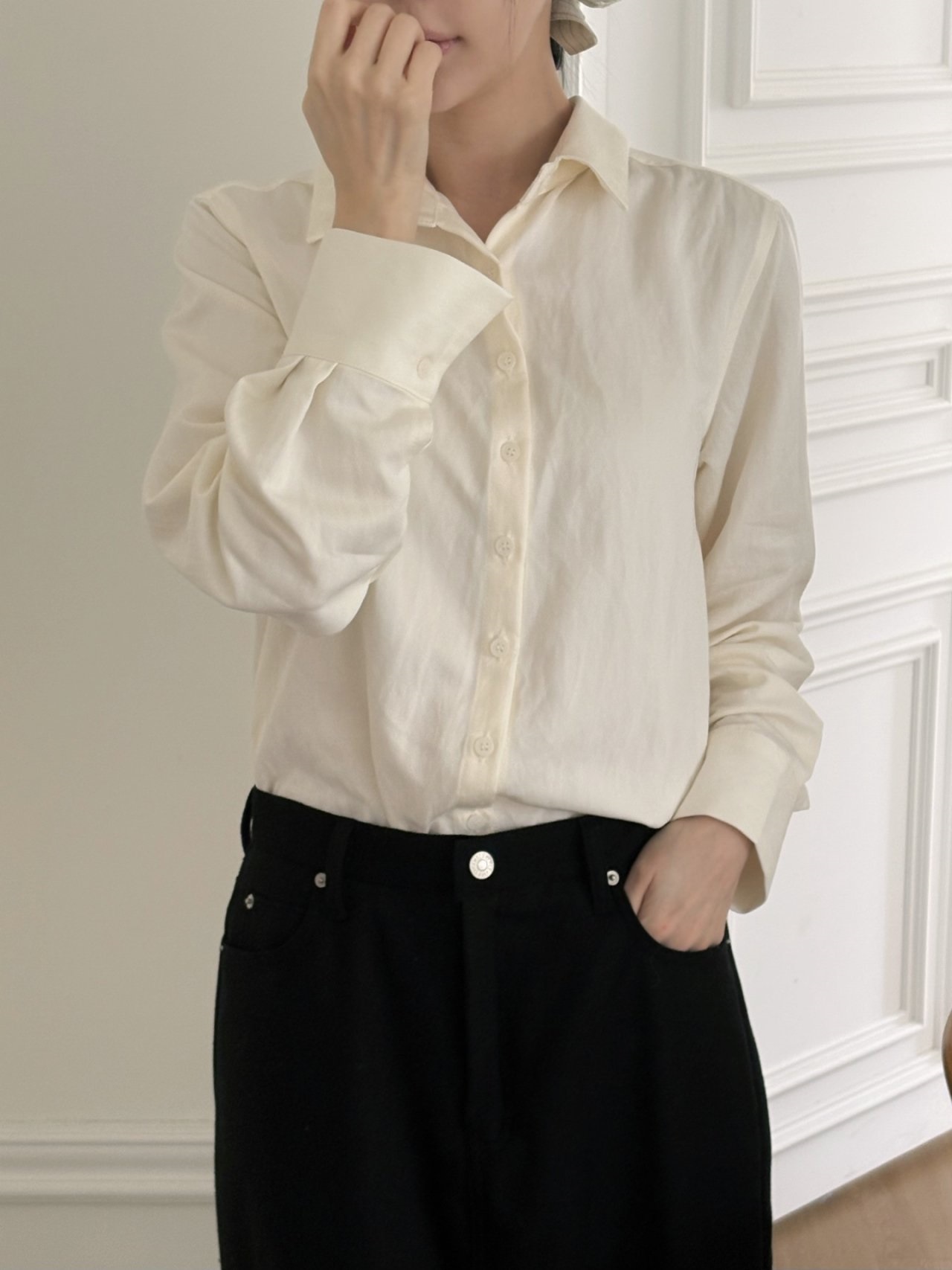 ボウタイカラー長袖ブラウス | 詳細画像7