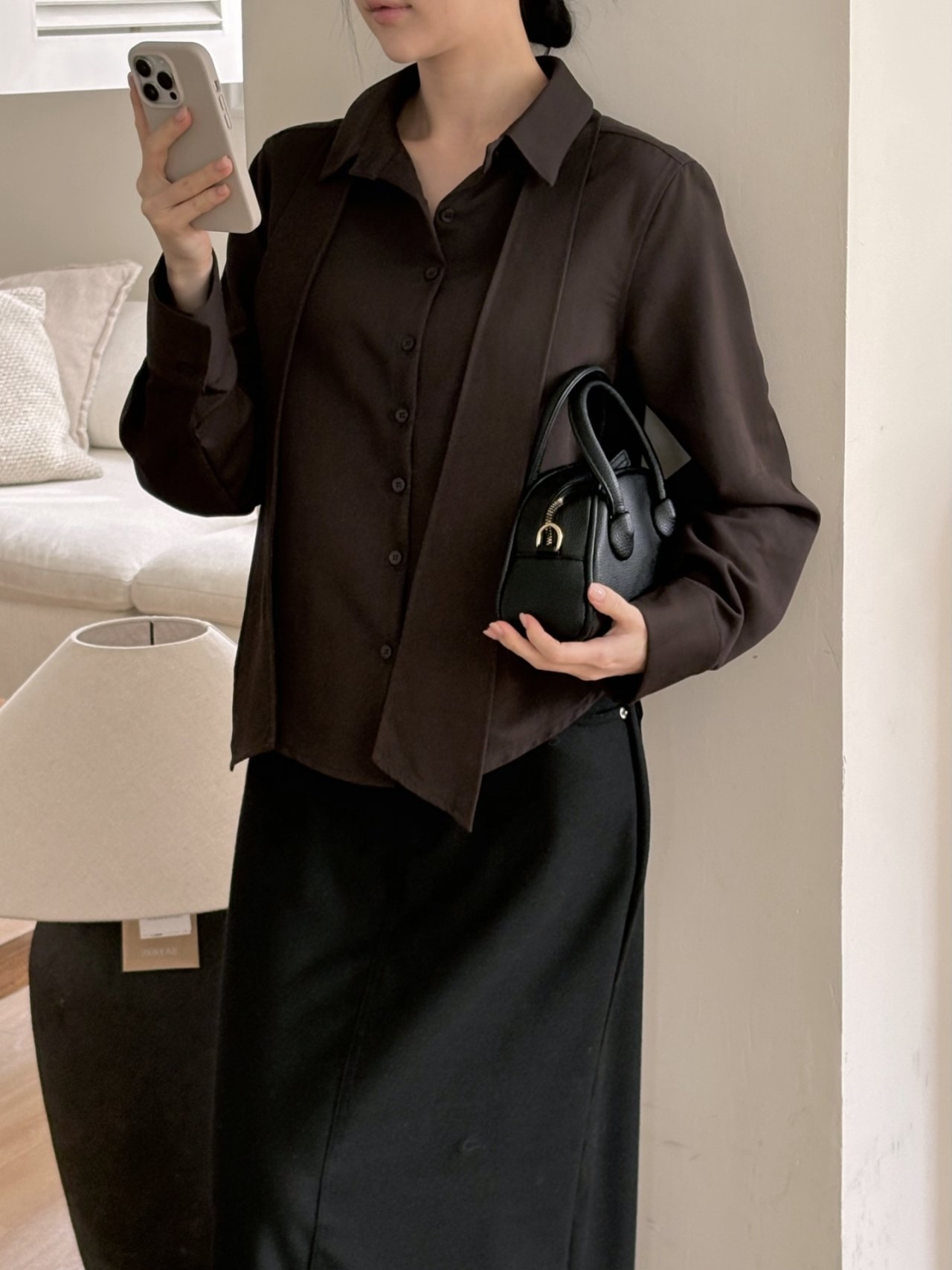 ボウタイカラー長袖ブラウス | 詳細画像11