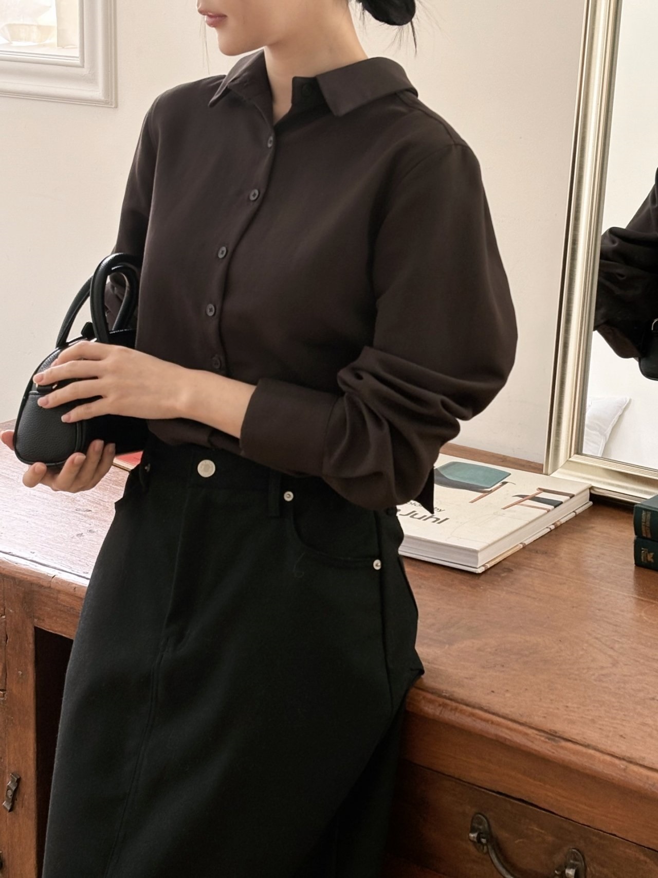 ボウタイカラー長袖ブラウス | 詳細画像15