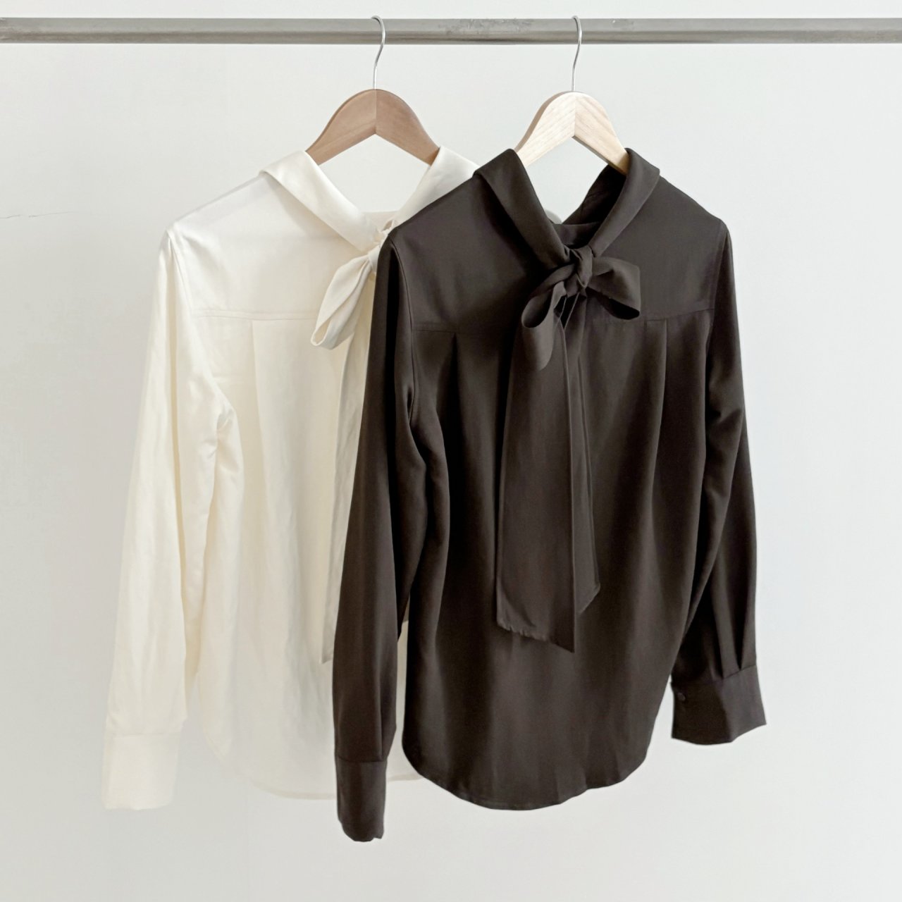 ボウタイカラー長袖ブラウス | 詳細画像19