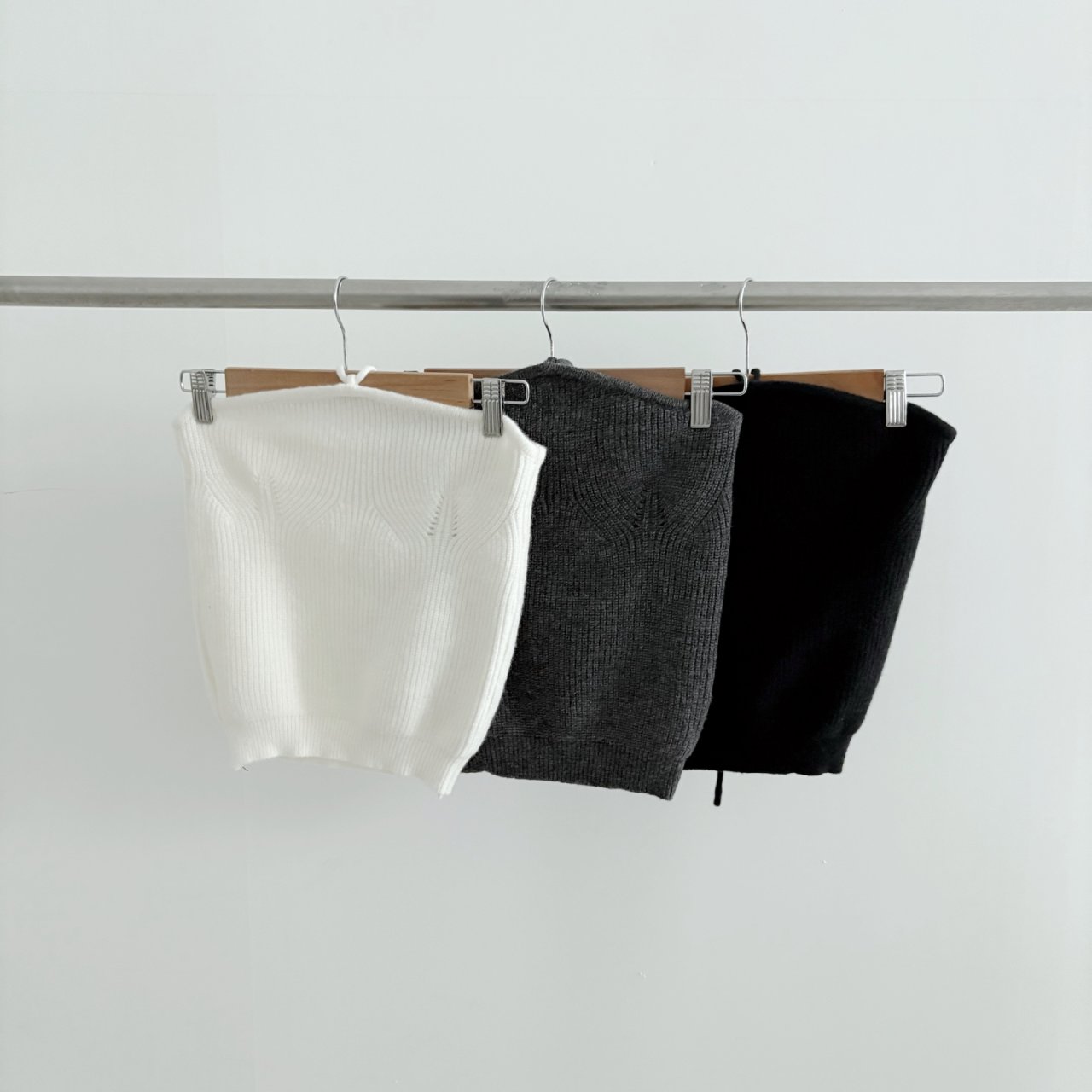 リブウール混ホルターネックボレロネックアンサンブル | 詳細画像20