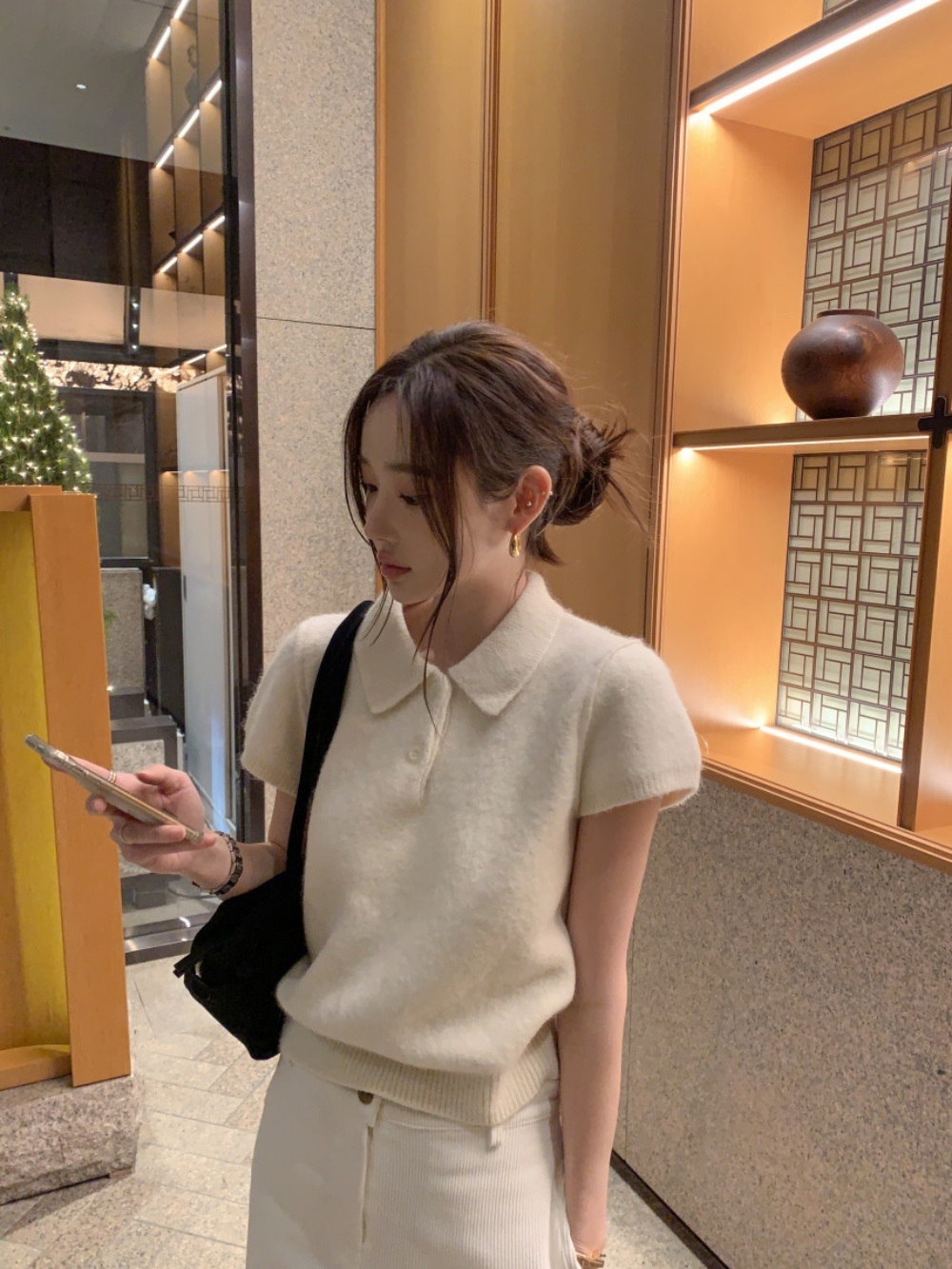 ボタンカラー半袖ニット | 詳細画像2