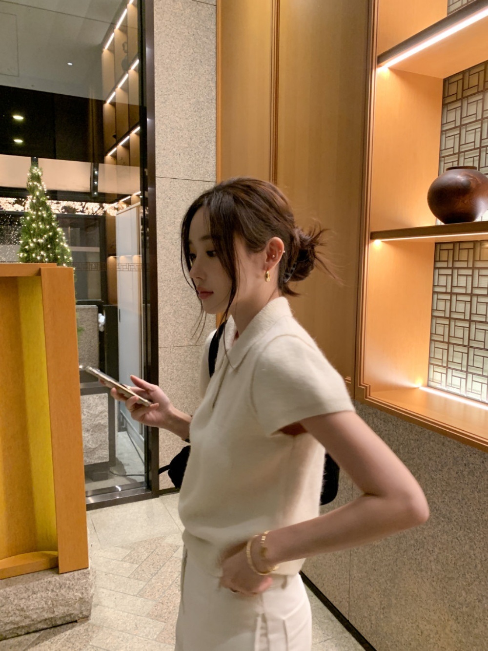 ボタンカラー半袖ニット | 詳細画像3