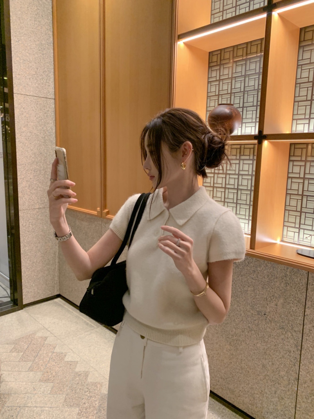 ボタンカラー半袖ニット | 詳細画像7