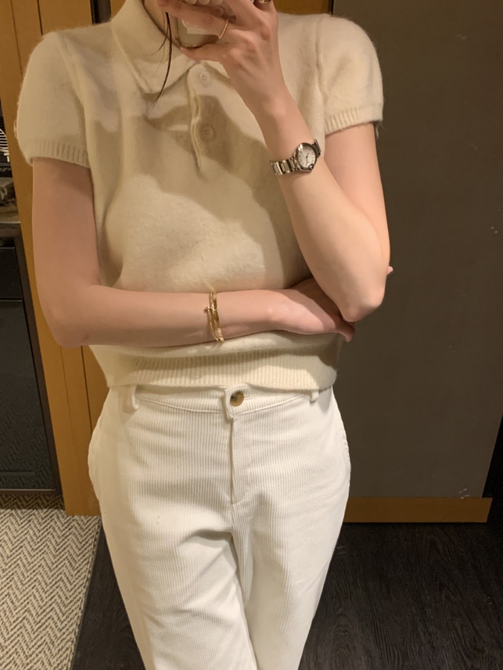 ボタンカラー半袖ニット | 詳細画像14