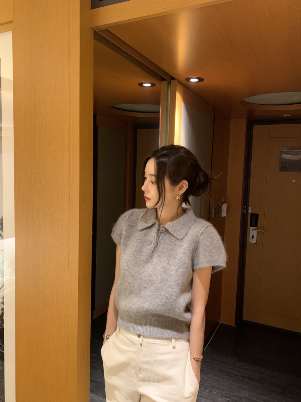 ボタンカラー半袖ニット | 詳細画像17