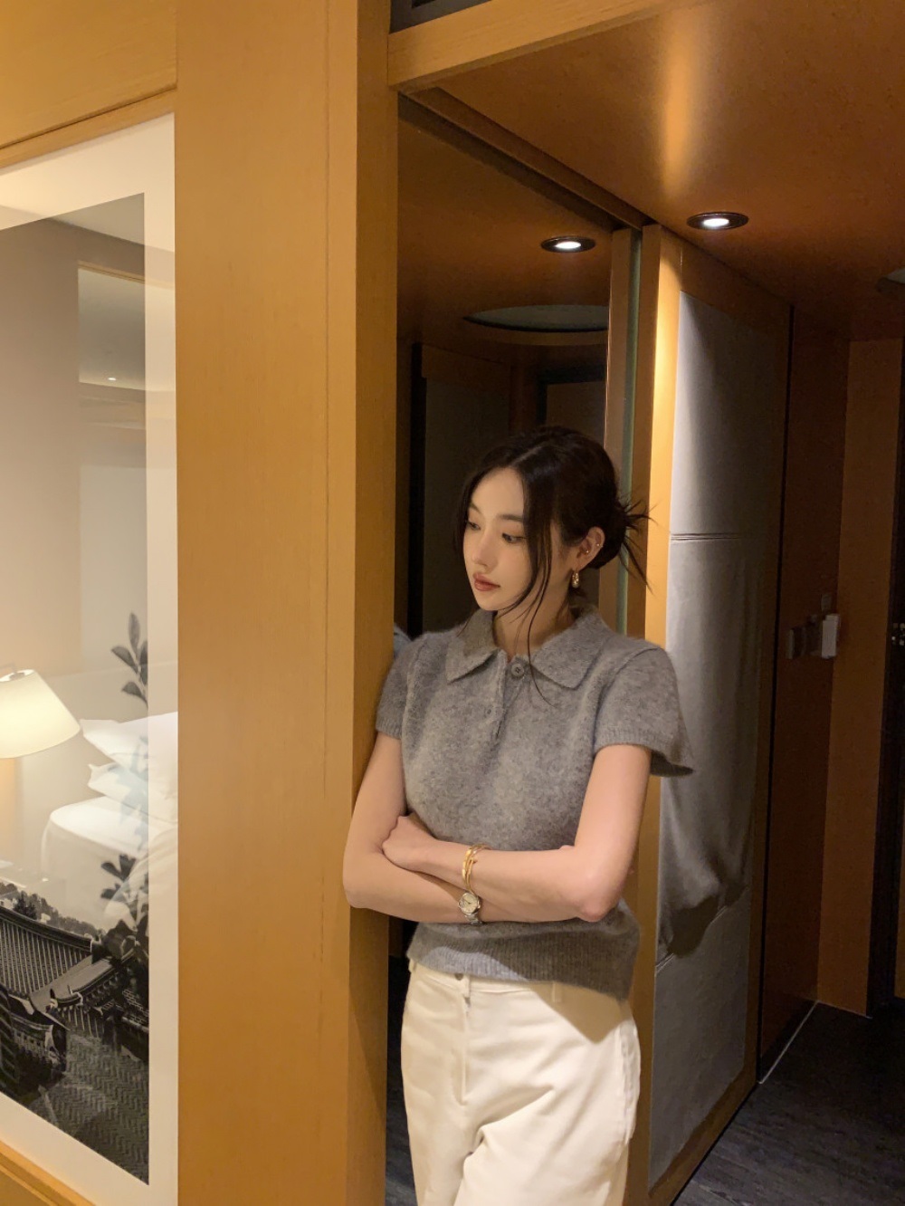 ボタンカラー半袖ニット | 詳細画像18