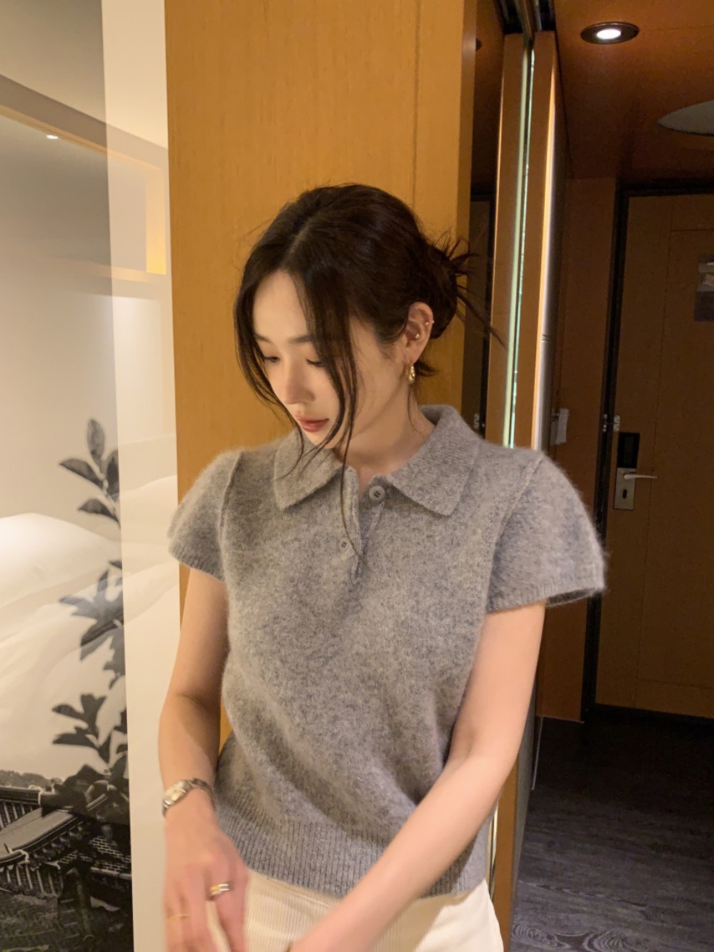 ボタンカラー半袖ニット | 詳細画像20