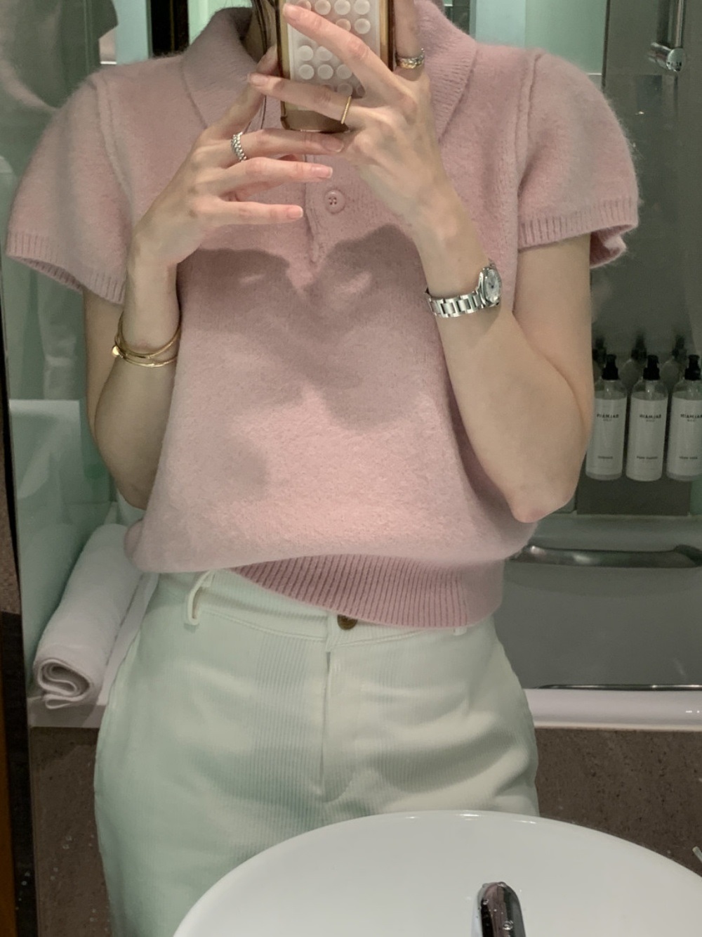 ボタンカラー半袖ニット | 詳細画像24