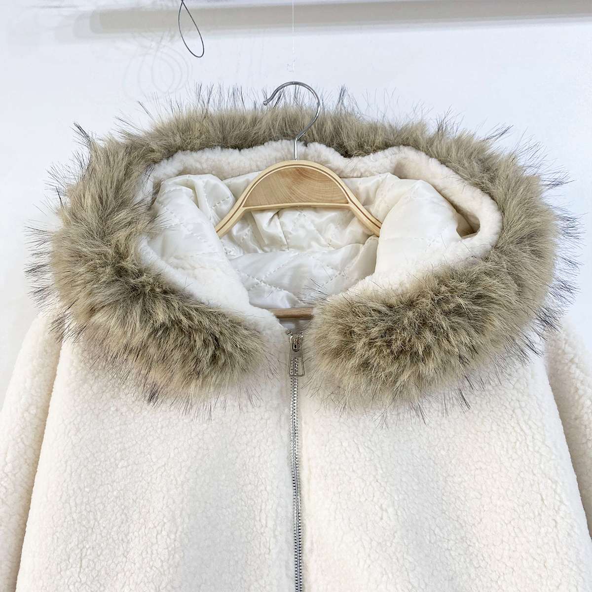 ボアキルティングエコファーフードダブルジップジャンパー | 詳細画像22