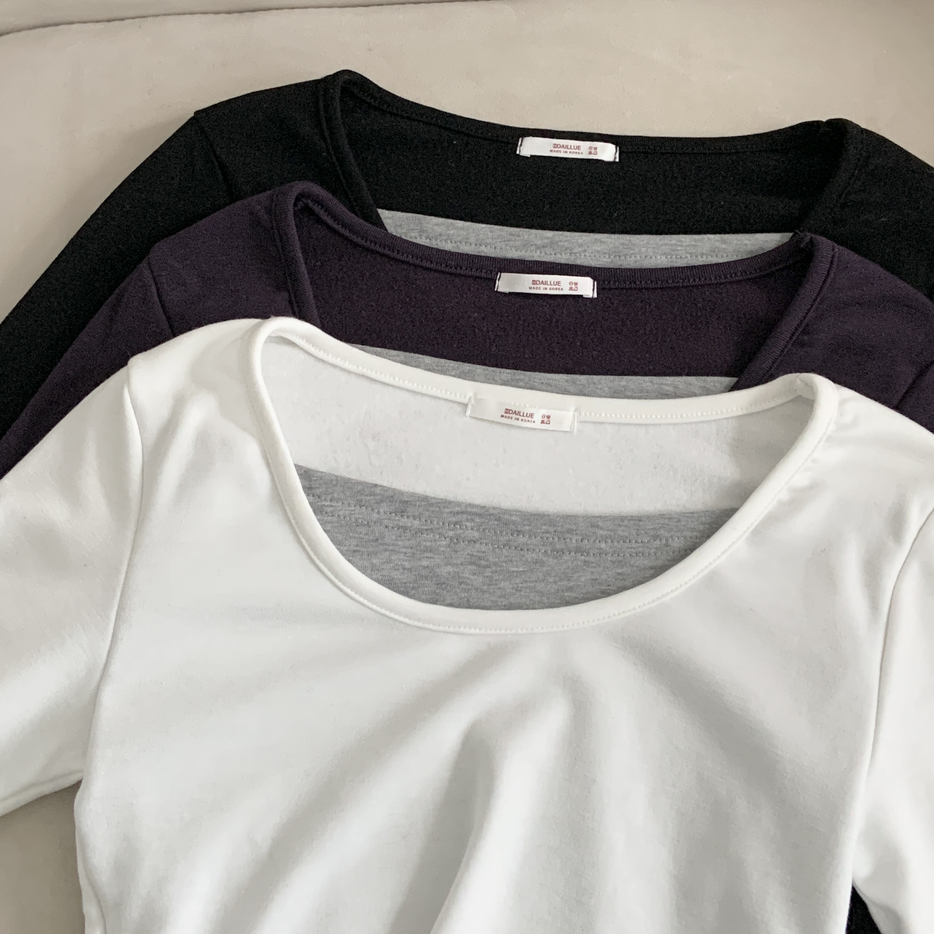 裏起毛レイヤード風長袖配色Tシャツ | 詳細画像5