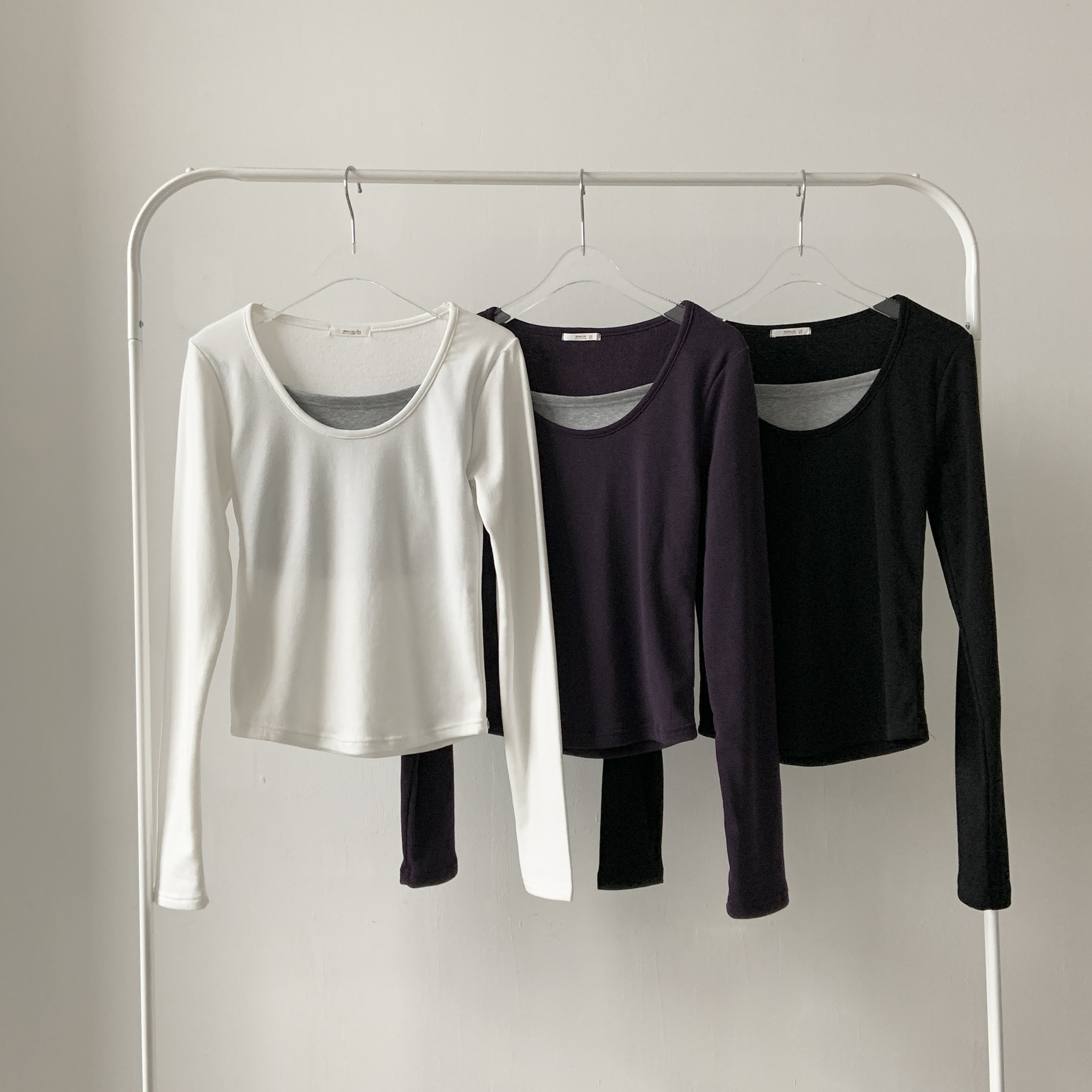 裏起毛レイヤード風長袖配色Tシャツ | 詳細画像21